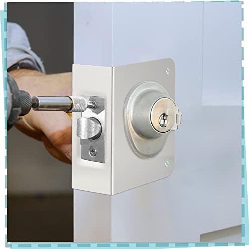 Sturdy stainless steel door reinforcement plates for home security