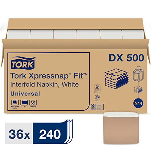 Tork Xpressnap Fit White Dispenser Napkins