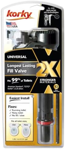 Korky QuietFILL 2X Long Life Toilet Fill Valve