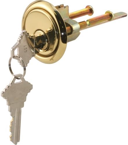 Secure Keyed-Latch 5-Pin Diecast Lock with Brass Trim