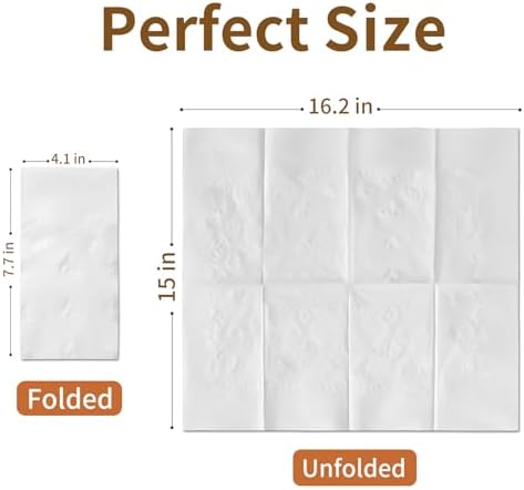 JOWLOT Disposable Napkins 150 Count 2-Ply for Weddings Parties Home Use