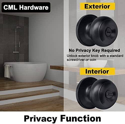 Premium Matte Black Door Knob