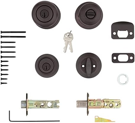 Kwikset Cove Knob and Deadbolt with SmartKey and Microban Venetian Bronze