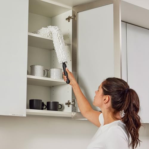 HYGEN Quick-Connect Dusting Wand with Microfiber Sleeve White