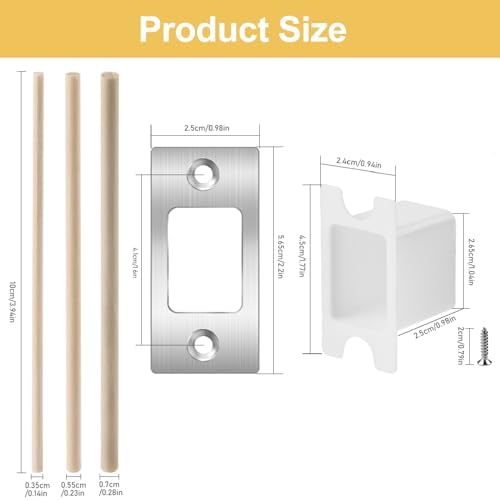 Tophoniex Deadbolt Restorer Strike Plate with Screws