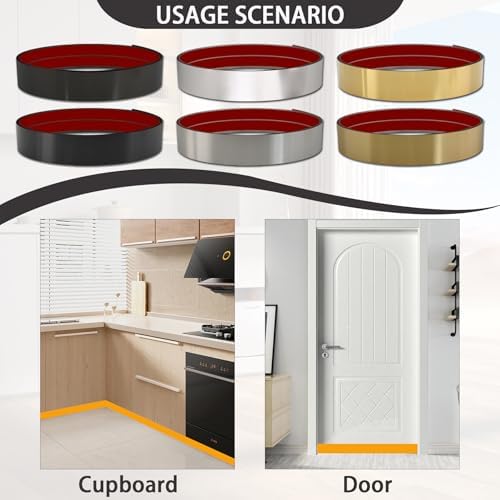 Stainless Steel Peel Stick Anti-Scratch Kick Plate Brushed Gold