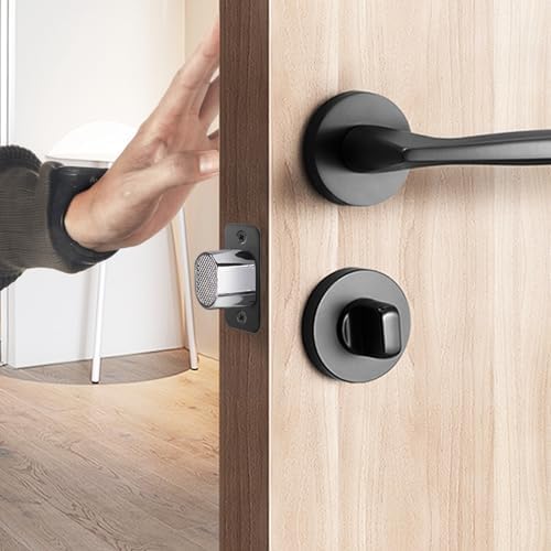 RO6G Black Deadbolt Strike Plate 2-Pack