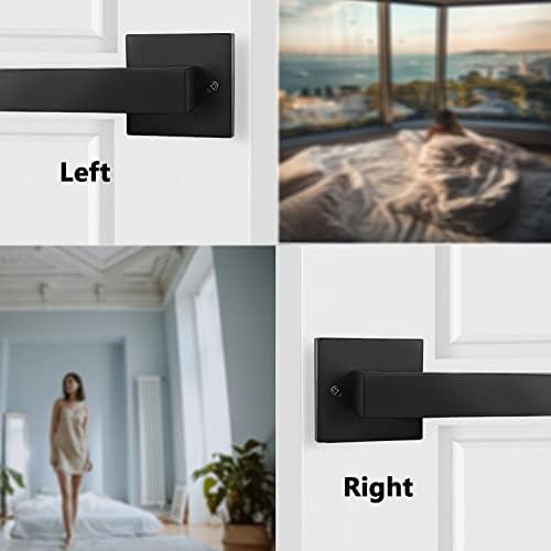 Double Door Handle Set Matte Black
