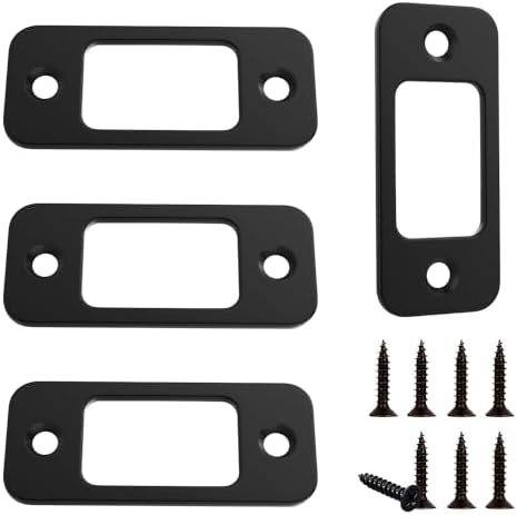 Enhance Door Security with 4 Stainless Steel Strike Plates