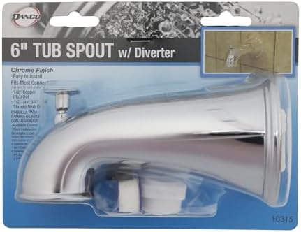 Danco Decorative Bathtub Faucet Spout - Chrome - 6-Inch