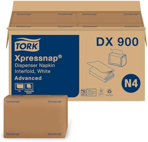 Tork XpressNap High-Quality Dispenser Napkin 12 x 500