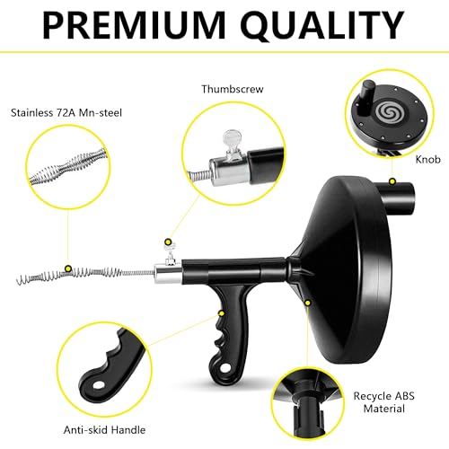 DrainSoon Heavy Duty 25 Ft Drain Auger