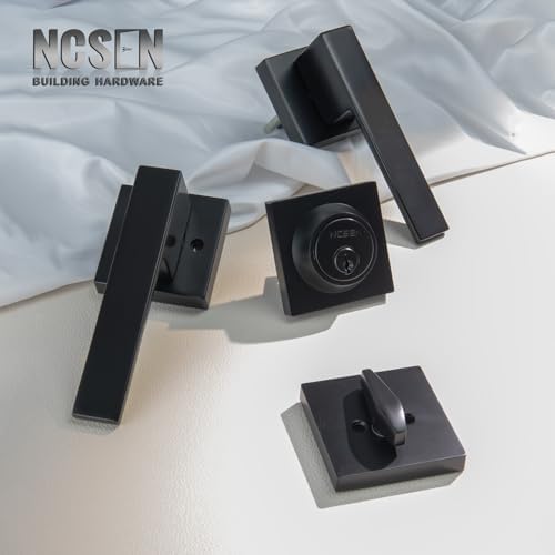 NCSEN Front Door Lock Set with Matte Black Finish
