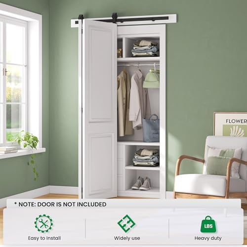 Space-Saving 40 Bifold Sliding Barn Door Hardware Kit