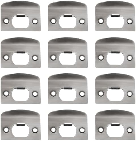 12-Piece Stainless Steel Door Strike Plate Kit for Enhanced Security