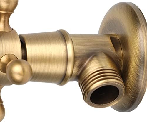Zerodis Wall-Mounted Brass Triangle Faucet Antique Style Bathroom Kitchen Use