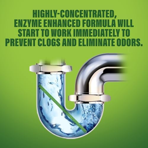 Natures Clean Power - Drain Cleaner with Enzymes for Sink Tubs Sewer