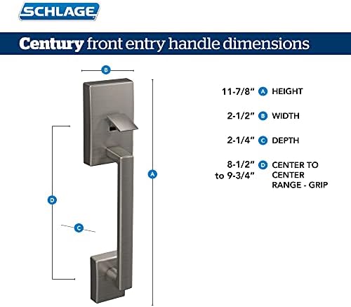 modern front entry handle set with latitude lever
