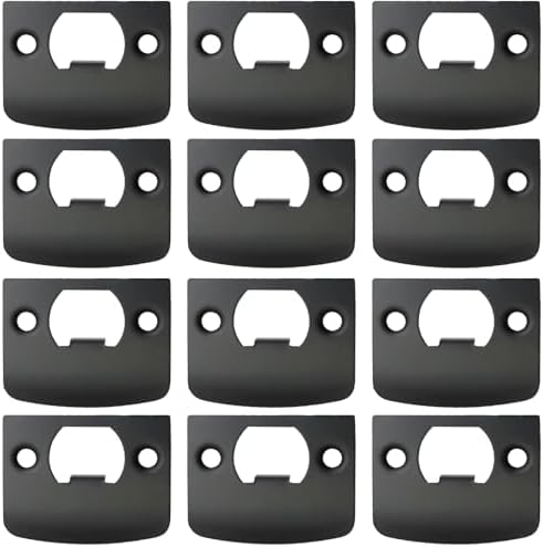 12-Piece Stainless Steel Door Strike Plate Kit for Enhanced Security