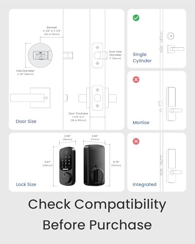 Smart fingerprint door lock B200