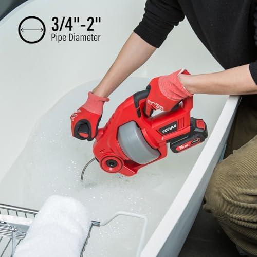 25ft Cordless Reusable Auger with 20Ah Power