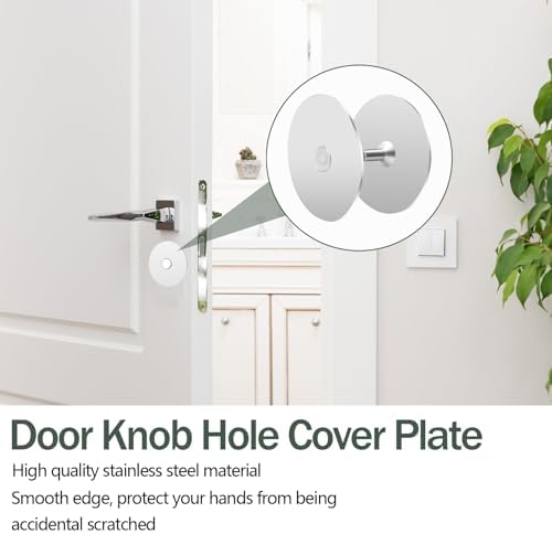 Stainless Steel Door Knob Hole Covers - Durable for Home Security