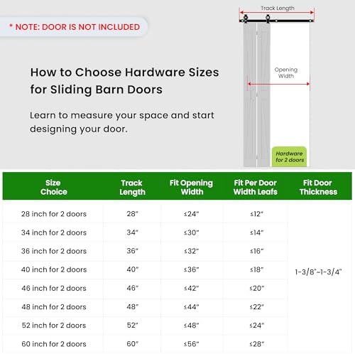 Space-Saving 40 Bifold Sliding Barn Door Hardware Kit