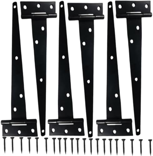 6PCS 10 Rustproof T Door Hinges Set