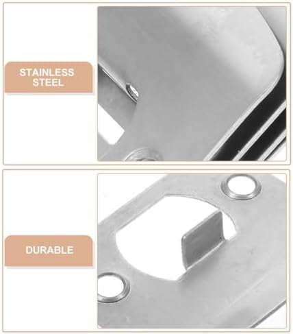 10PCS Stainless Steel Door Strike Plate Kit