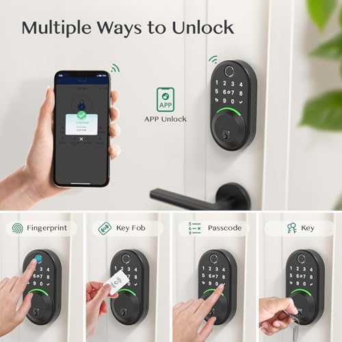 Smart Keyless Door Lock Fingerprint App Control