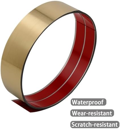 Stainless Steel Peel Stick Anti-Scratch Kick Plate Brushed Gold