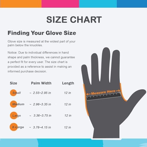 Rubber Kitchen Gloves - Non-SlipReusable Durable 4 Pairs Set