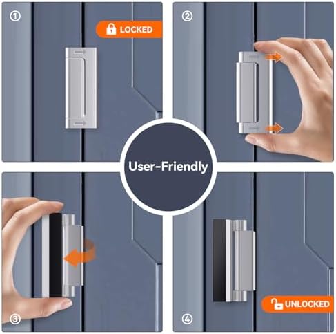 Top Choice Door Reinforcement Lock for Childproof Security
