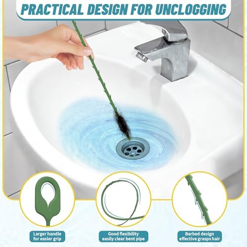 Set of Drain Clog Removers for Kitchen Bathroom and More