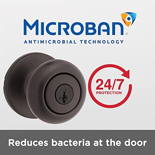 Kwikset Cove Knob and Deadbolt with SmartKey and Microban Venetian Bronze