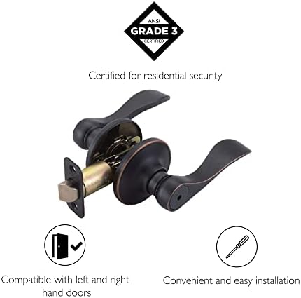 Design House 700534 Springdale Privacy Door Lever - Oil Rubbed Bronze