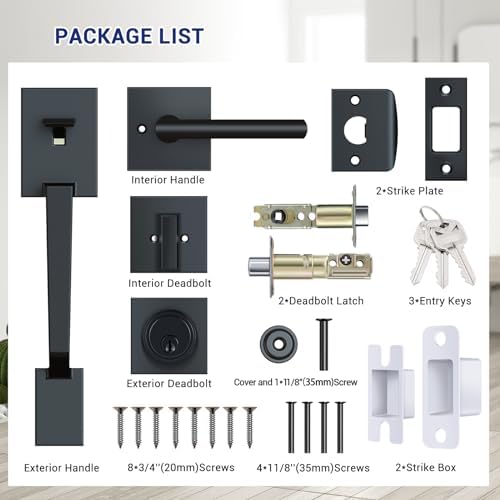 Sturdy Front Door Lock Set for Entryways