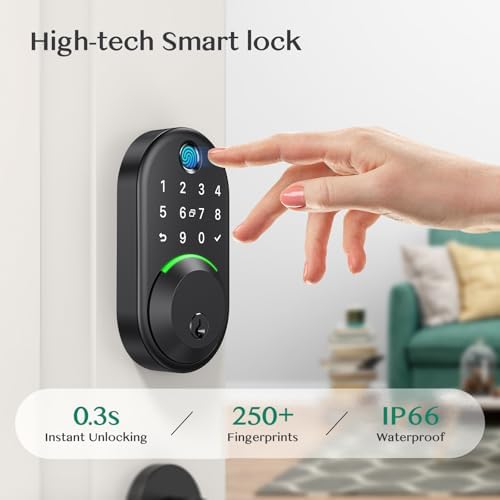 Smart Keyless Door Lock Fingerprint App Control