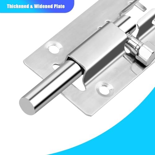 2-Pack Slide Lock 3 Inch Barrel Bolt Stainless Steel