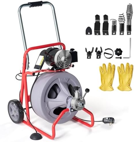 Albott Drain Cleaner Machine for Efficient Boca Cleaning 9-Cutter Set