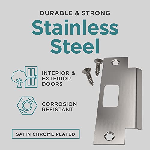 NYCO Universal Door Strike Plate Black Finish