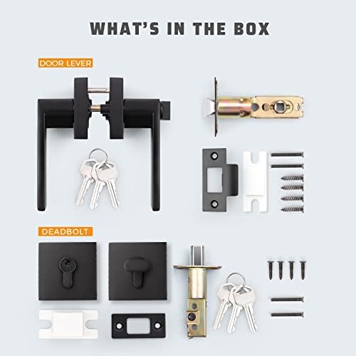 KNOBWELL Matte Black Front Door Lock SetSecure Your Home Easy