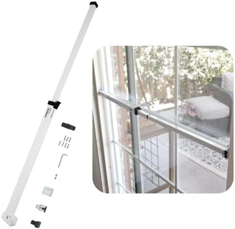 Adjustable Sliding Door Security Bar with Anti-Lift Lock