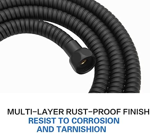RUMOSE 118-Inch Stainless Steel Shower Hose Durable Non-Tangling