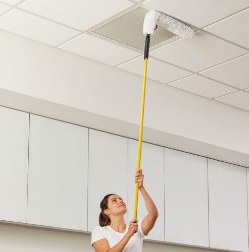 HYGEN Quick-Connect Dusting Wand with Microfiber Sleeve White