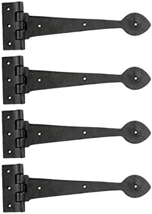 Authentic Black Wrought Iron Door and Gate Hinges Pack of 4