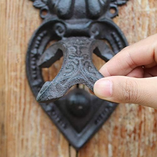 Small Lovely Angel Door Knocker Antique Black Cast Iron Design