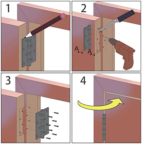 4in Stainless Steel Door Hinges