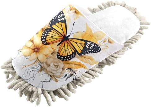 White Butterfly Mop Slippers for Floor Cleaning House Keeping Essentials
