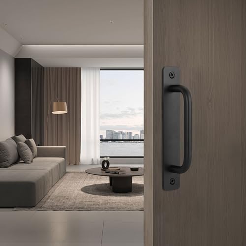 Malimali 4-Pack Black Barn Door Handles